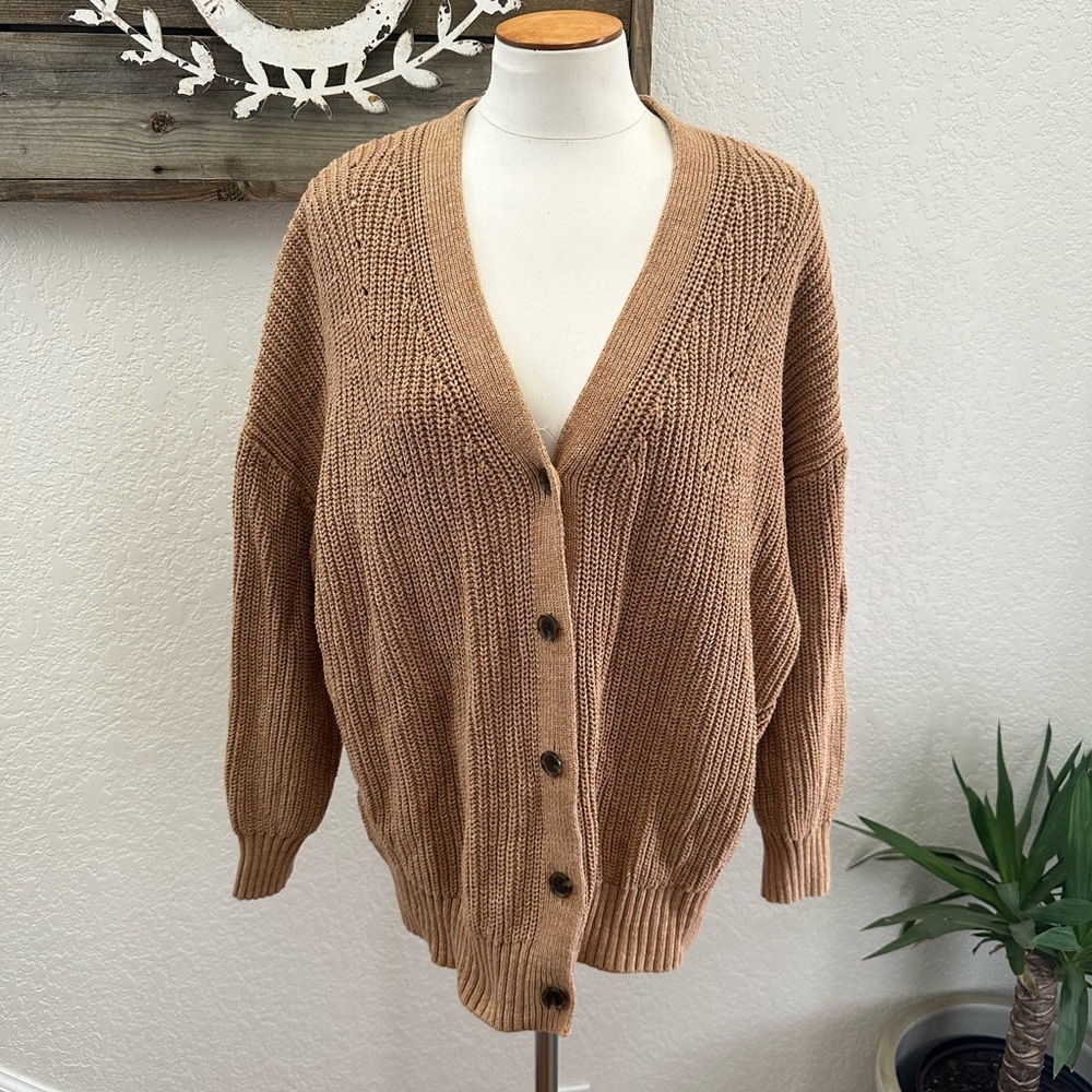 Gap boyfriend cardigan cotton knit ladies size Large Petite